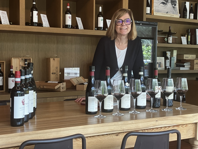 Sabrina Tedeschi nel corso della degustazione