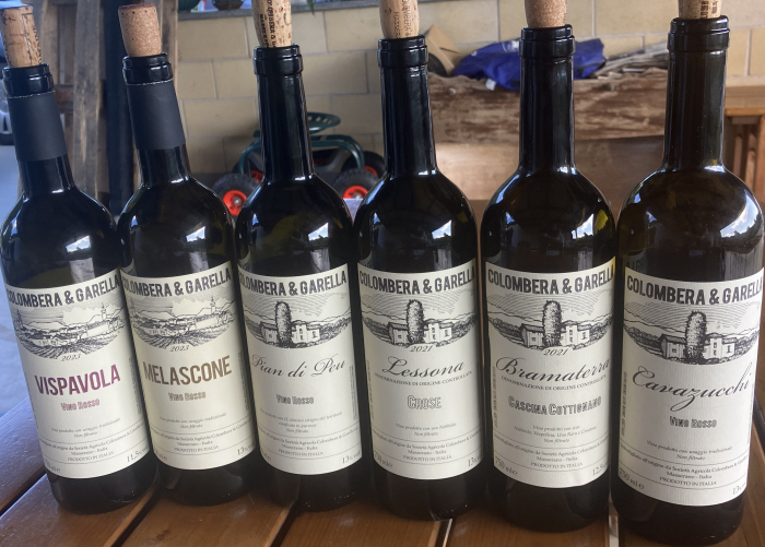 Le sei bottiglie prodotte dall'Azienda