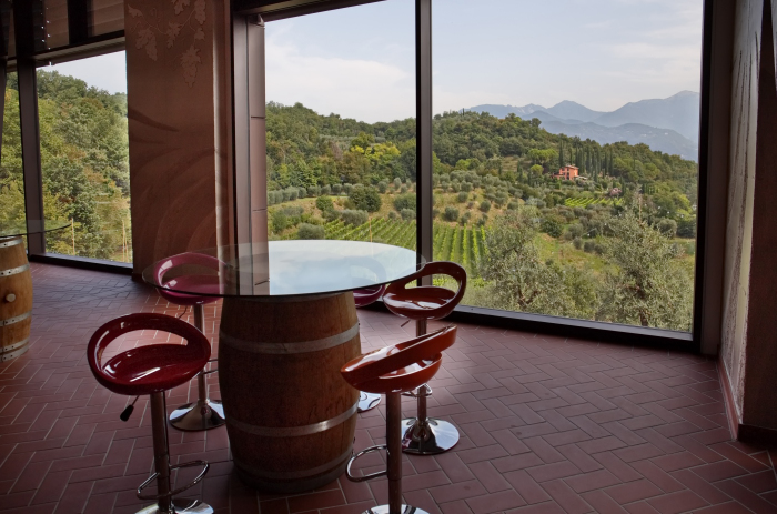 Sergio Delai: panorama dalla sala degustazione