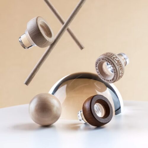 Vari tipi di tappi in vetro