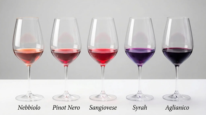 Il colore del vino a confronto: i diversi vitigni
