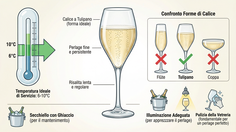 Il perlage e le influenze del servizio