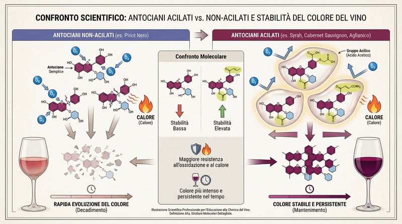 Il colore del vino e gli antociani acilati