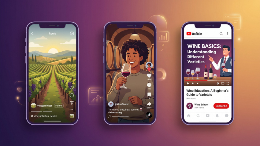 Vino e social: i vari formati di reel