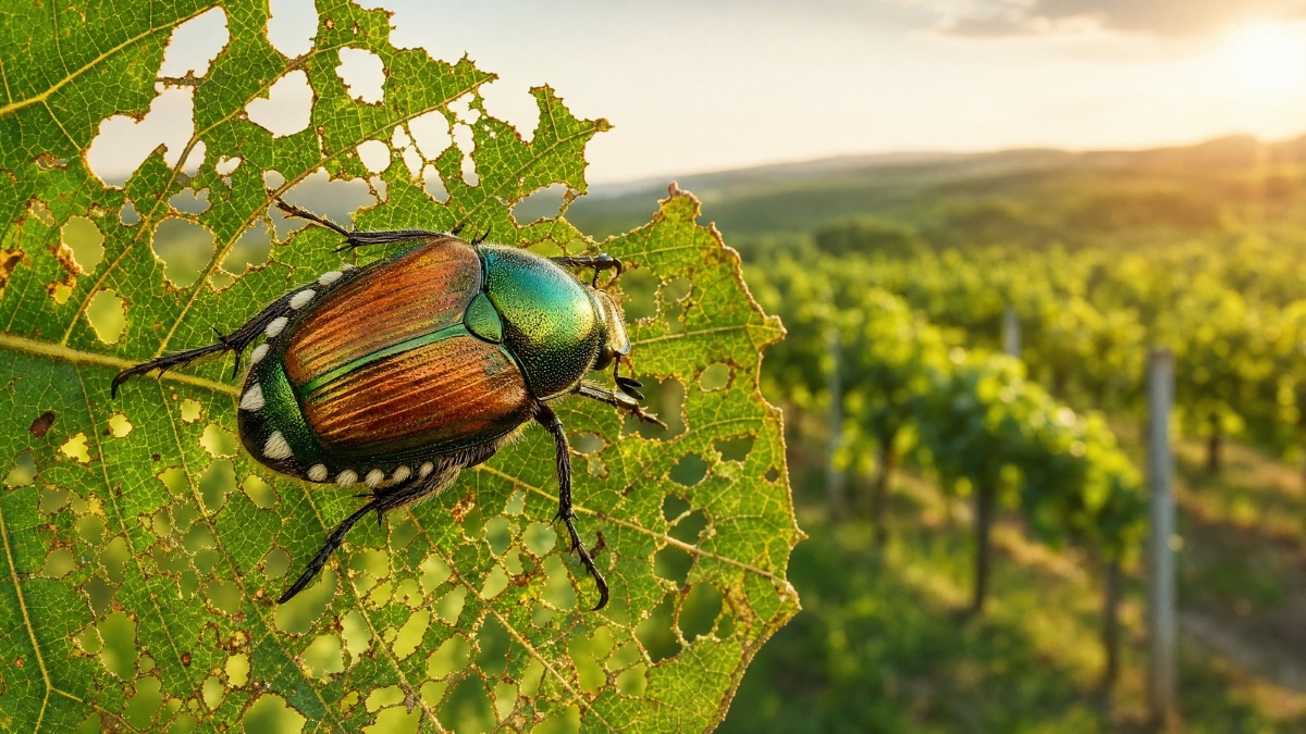 Popillia japonica, una minaccia per la viticoltura