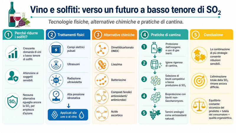 Strategie per ridurre vino e solfiti: tecnologie fisiche, alternative chimiche e pratiche di cantina per un'enologia a basso tenore di SO2